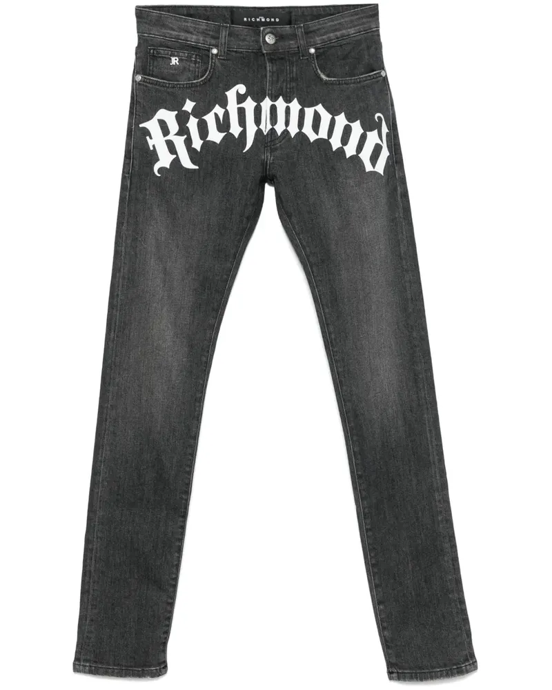 John Richmond Jeans mit Logo-Print - Schwarz Schwarz
