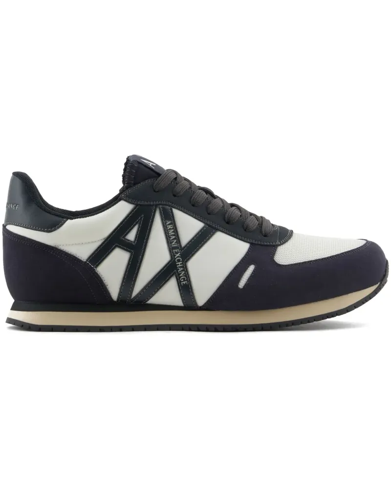 Armani Exchange Sneakers mit Logo-Patch - Blau Blau