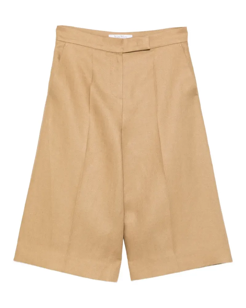 Max Mara High-Waist-Shorts mit Falten - Nude Nude