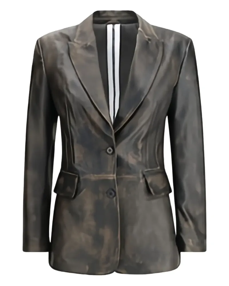 s.w.o.r.d 6.6.44 button leather jacket - Braun Braun
