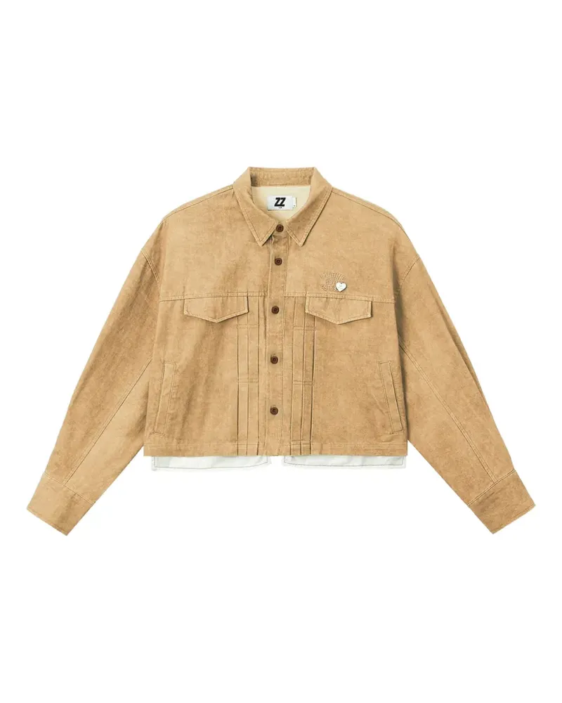 Izzue pleated oversized jacket - Nude Nude