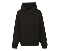 Hoodie mit Anstecknadel - Schwarz