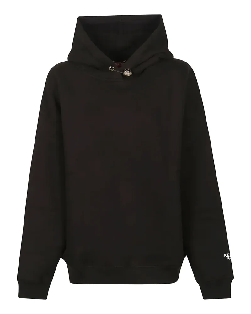 Kenzo pin-detail hoodie - Schwarz Schwarz