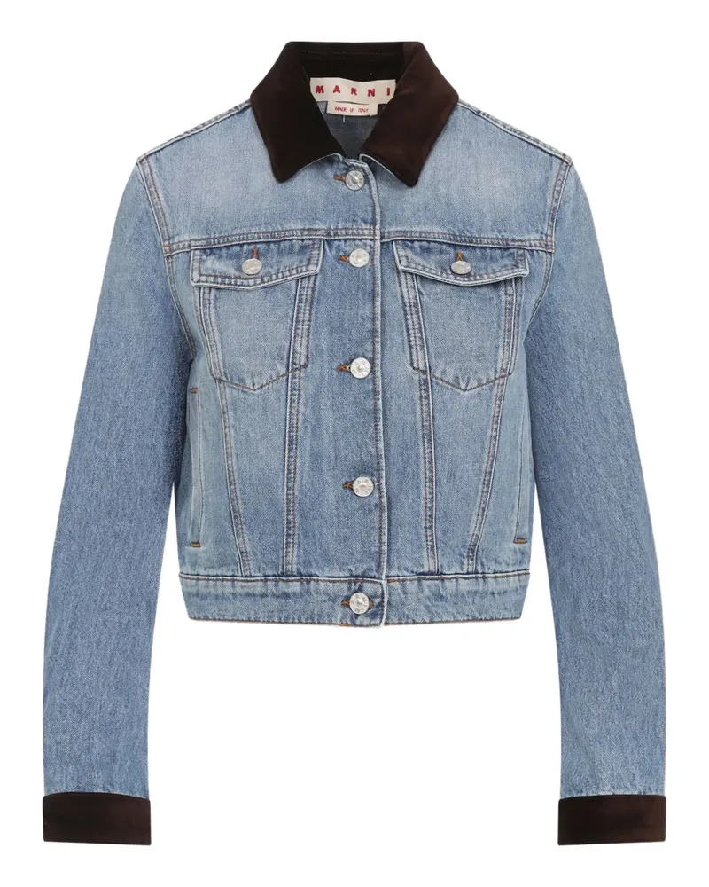 Marni Jacke mit Kontrastkragen - Blau Blau
