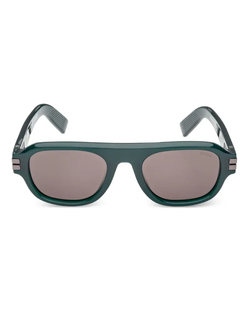 Ermenegildo Zegna geometric-frame sunglasses - Grün Grün