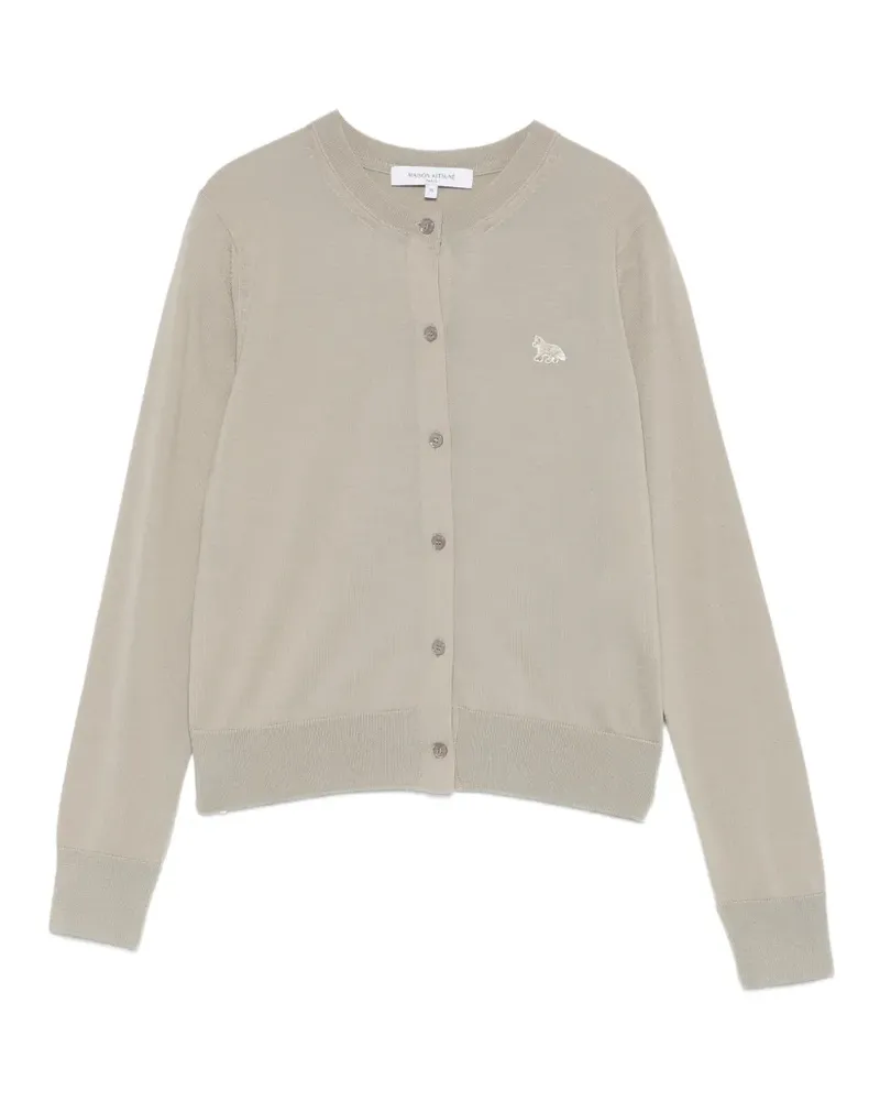 Kitsuné Geknöpfter Cardigan mit Fuchs - Grau Grau