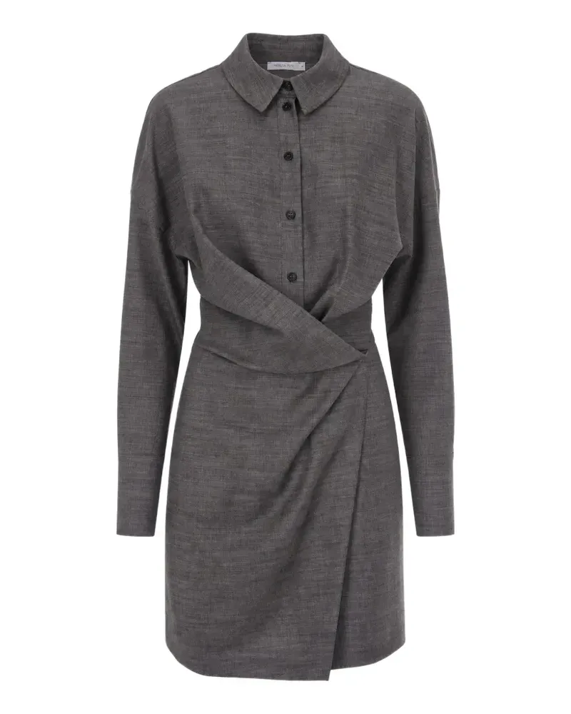 Patrizia Pepe wrap-style mini dress - Grau Grau