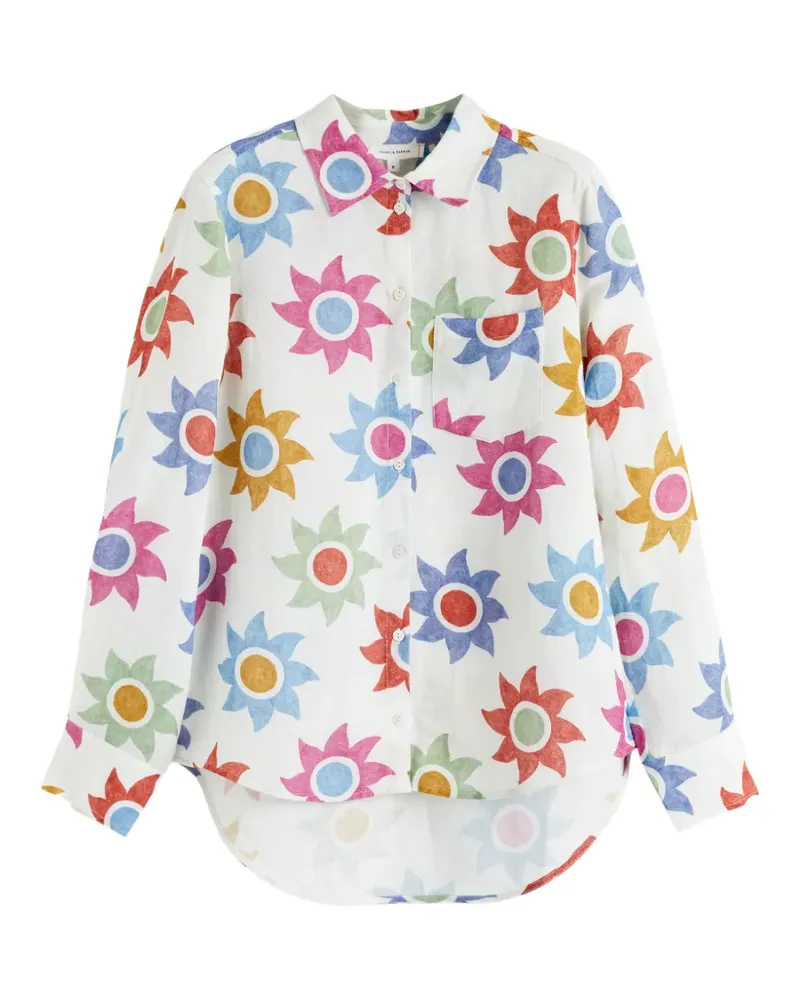 Chinti & Parker Hemd mit Print - Weiß Weiß