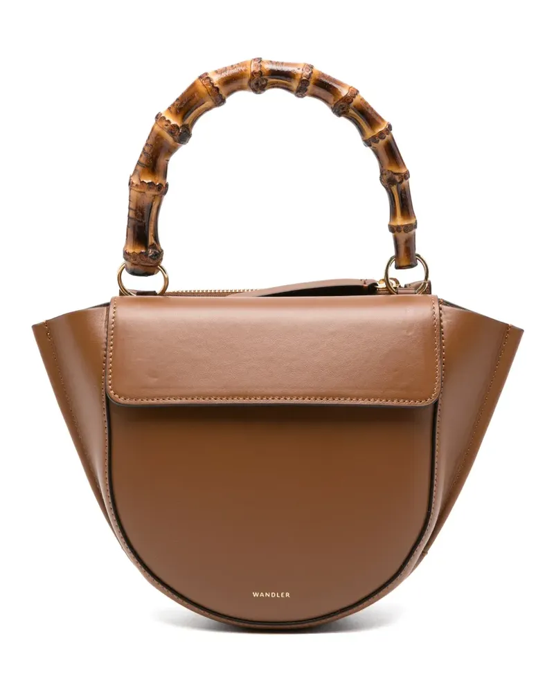 WANDLER bamboo-handle tote bag - Braun Braun