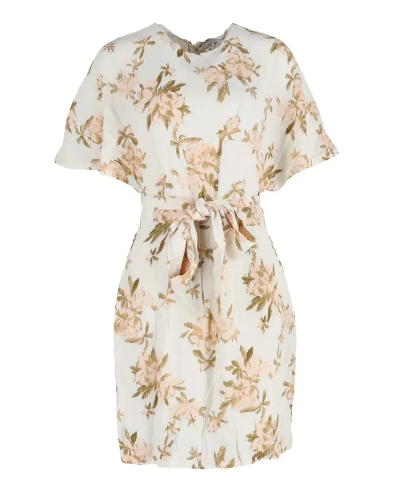 Ganni St Pierre Minikleid mit Print - Nude Nude