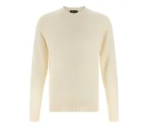 Kaschmirpullover mit Rundhalsausschnitt - Nude