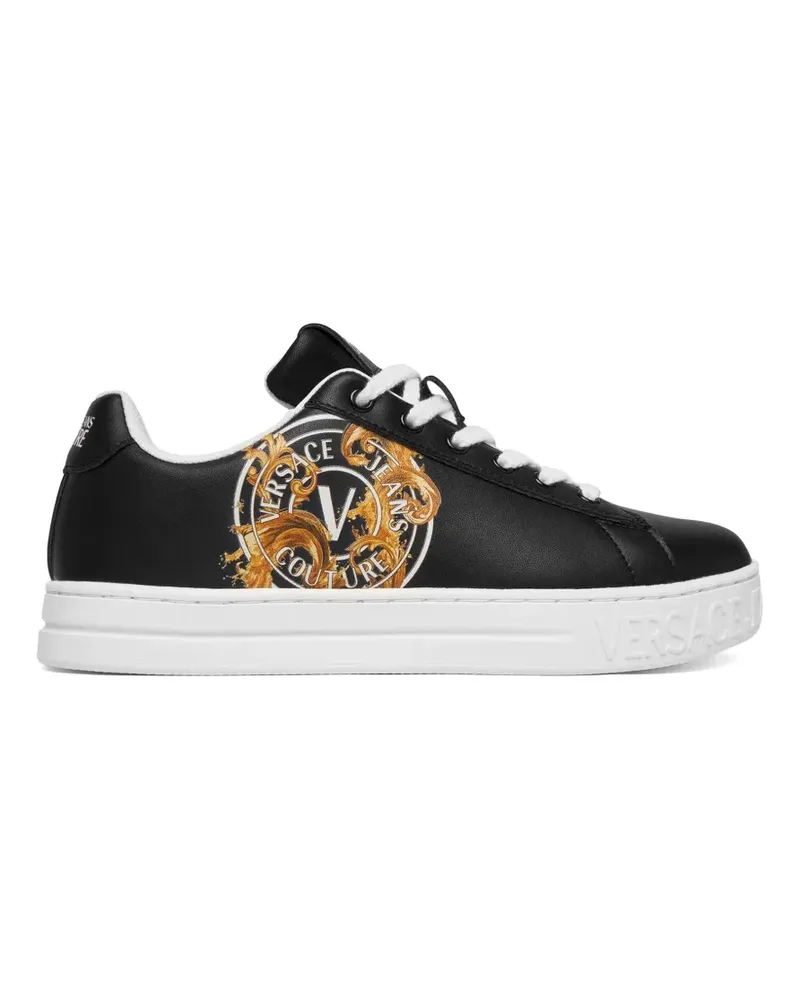 Versace Jeans Barocco Court 88 Sneakers aus Porzellan - Schwarz Schwarz