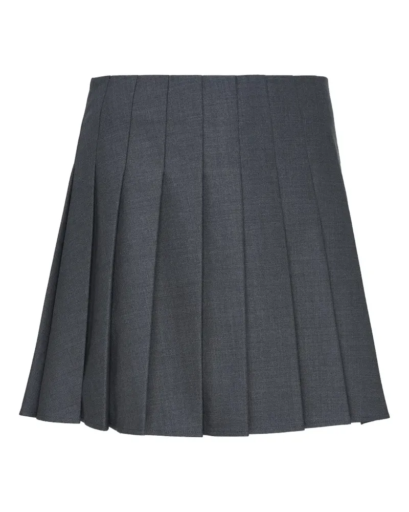 Self-Portrait pleated mini skirt - Grau Grau