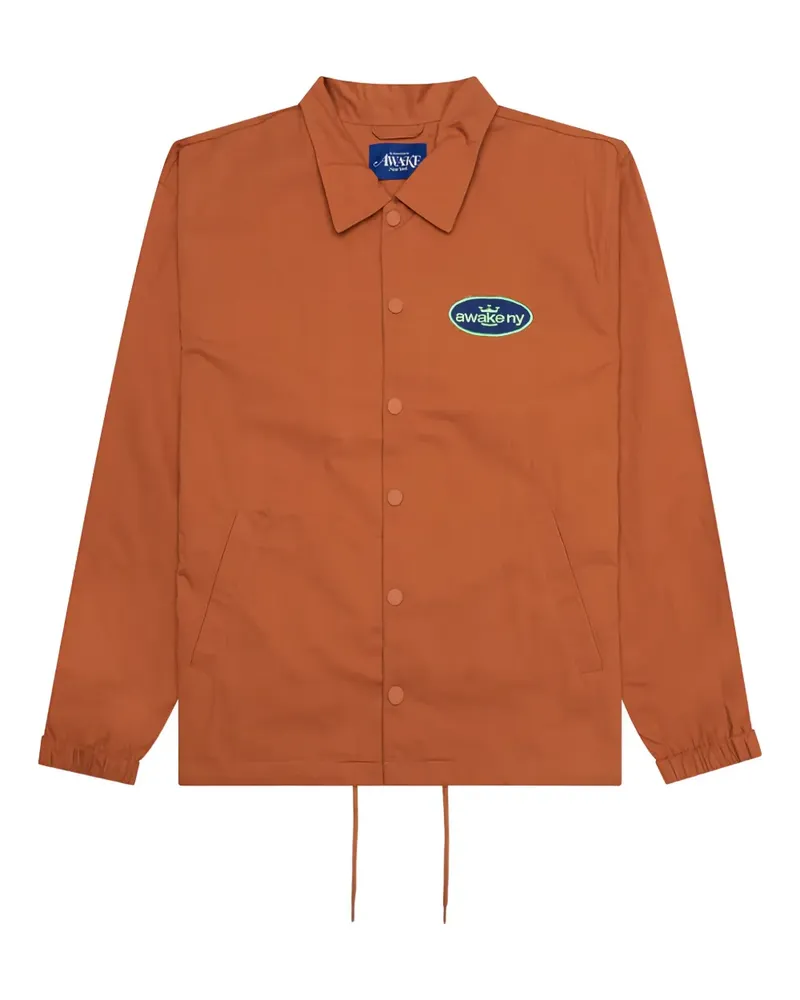 AWAKE NY Twill-Jacke mit ovalem Logo - Orange Orange