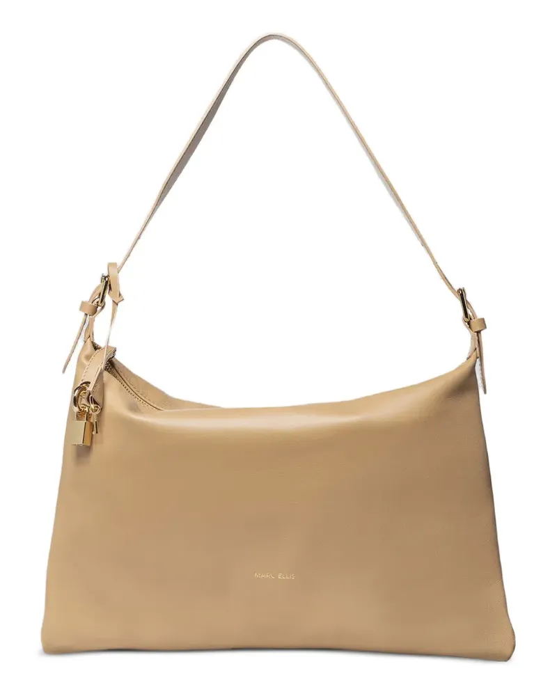 MARC ELLIS logo shoulder bag - Nude Nude