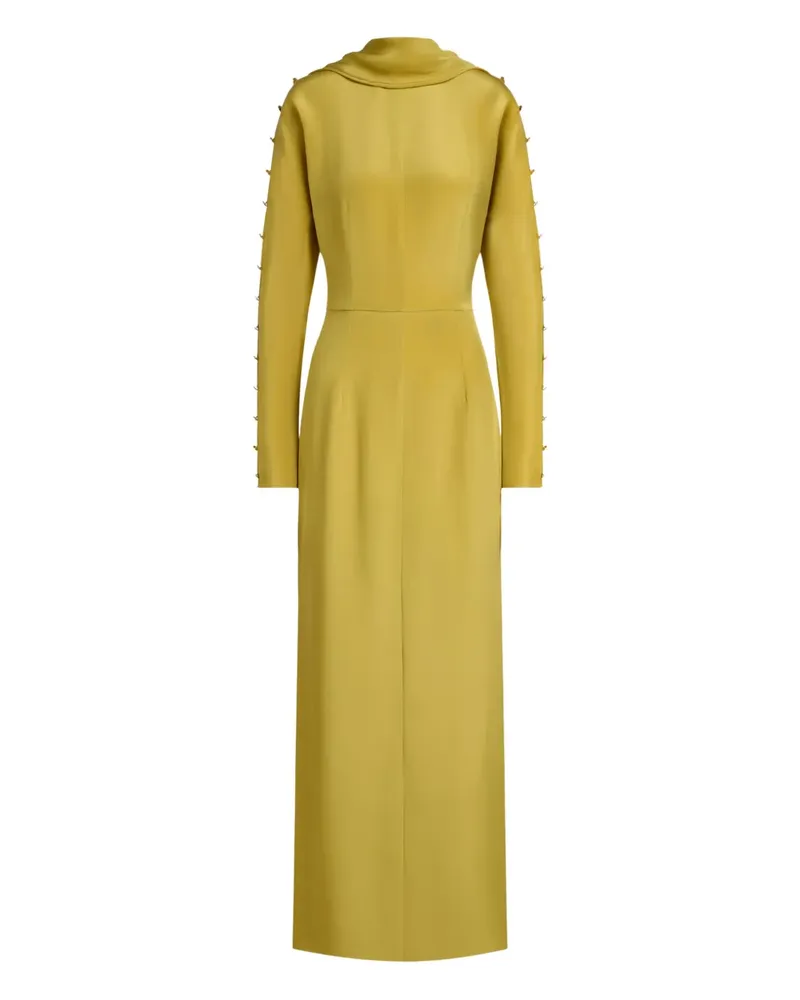 12 STOREEZ Maxikleid aus Seide - Gelb Gelb
