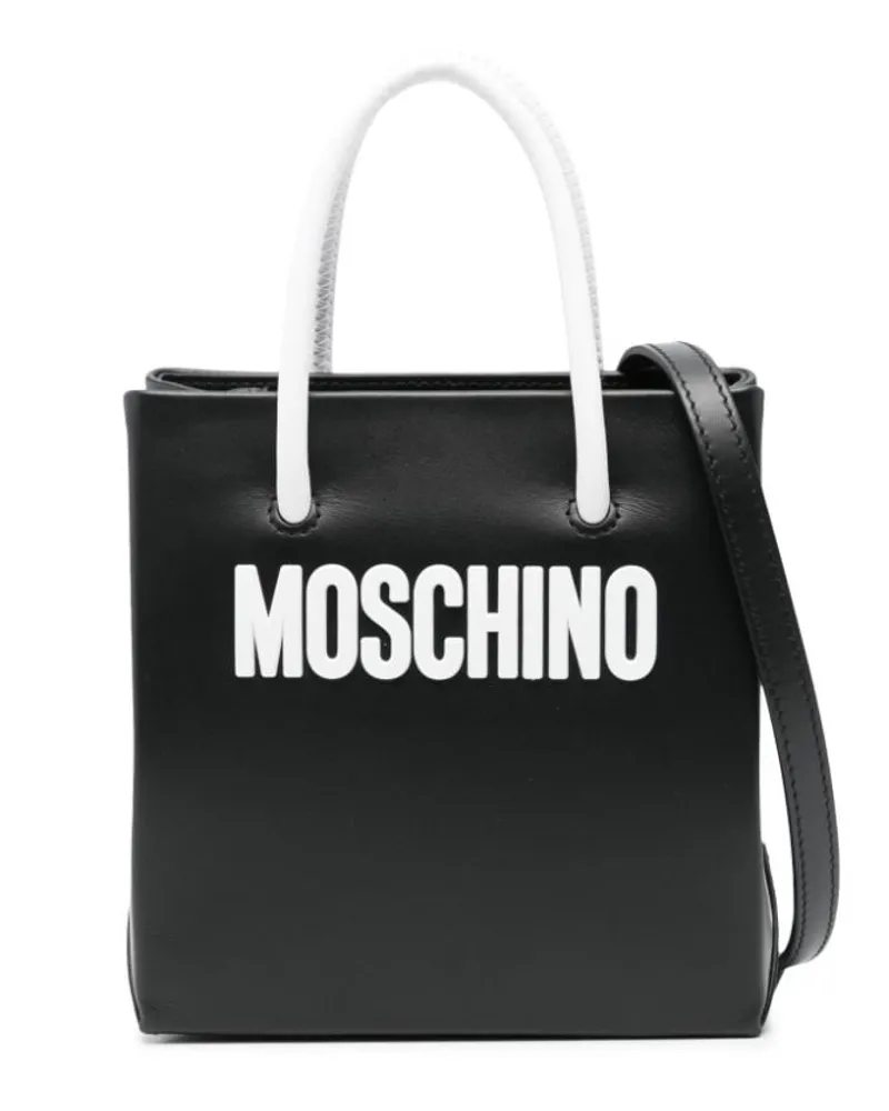 Moschino Mini Handtasche mit Logo Schwarz