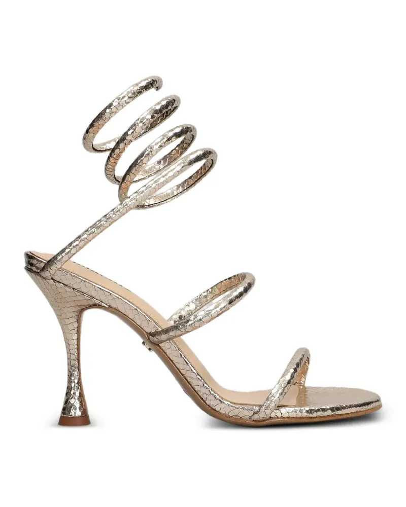 Lola Cruz Greta 95 Sandalen mit Spiralendetail - Metallic Metallic