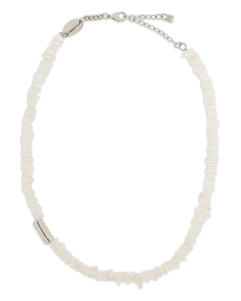 Dsquared2 Halskette mit Muschelanhänger - Weiß Weiß