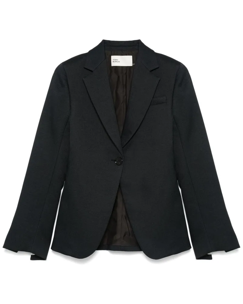 Tory Burch Strukturierter Krepp-Blazer - Schwarz Schwarz