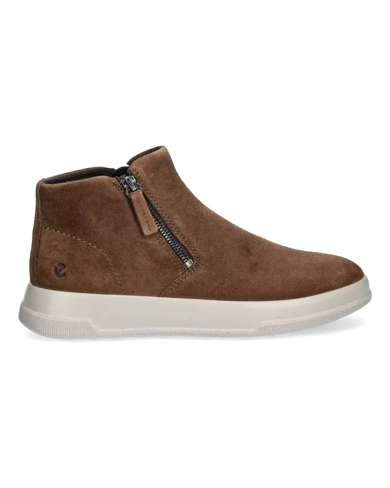 Ecco Stiefel aus Wildleder mit Reißverschluss - Braun Braun