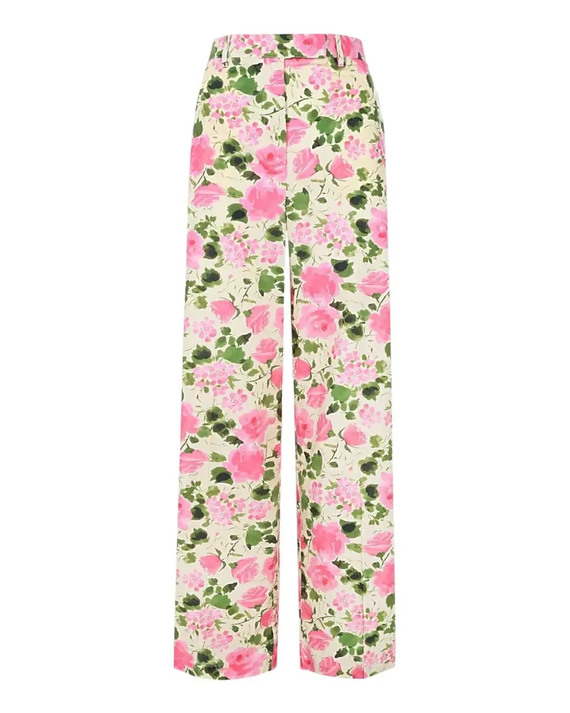 Liu Jo floral-print wide-leg trousers - Nude Nude