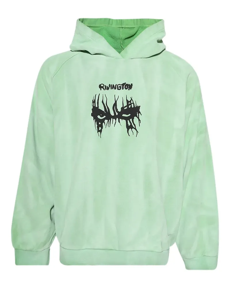 RRR123 graphic-print hoodie - Grün Grün