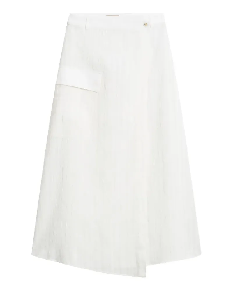 Woolrich checked cargo midi skirt - Weiß Weiß