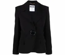 Blazer mit Oversized-Knöpfen - Schwarz