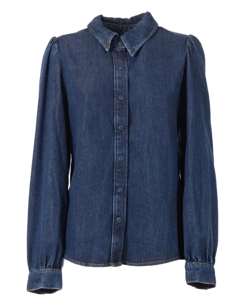 7 for all mankind puff-sleeve shirt - Blau Blau