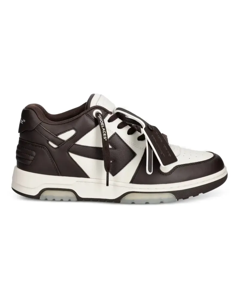 OFF-WHITE Out Of Office panelled leather sneakers - Braun Braun