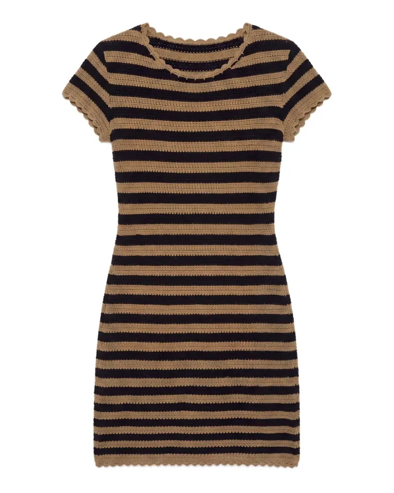 Reformation Pip striped mini dress - Schwarz Schwarz