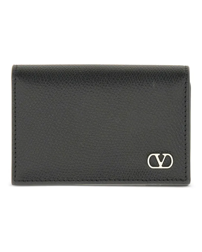 Valentino Garavani logo-appliqué cardholder - Schwarz Schwarz