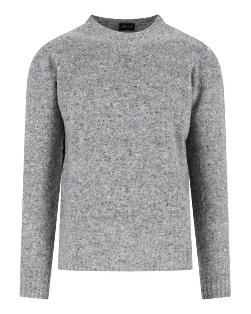 Drumohr  Melierter Pullover mit Rundhalsausschnitt - Grau Grau