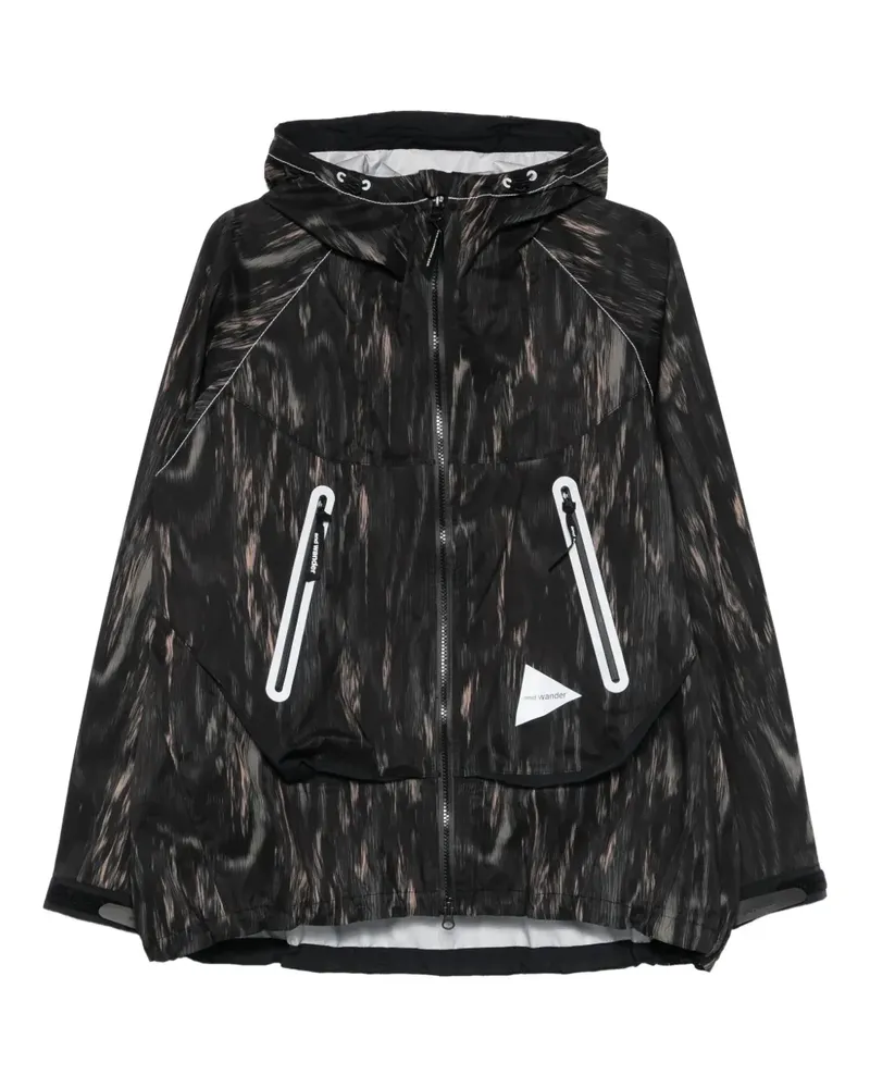 and wander Jacke mit Reißverschlusstasche - Schwarz Schwarz