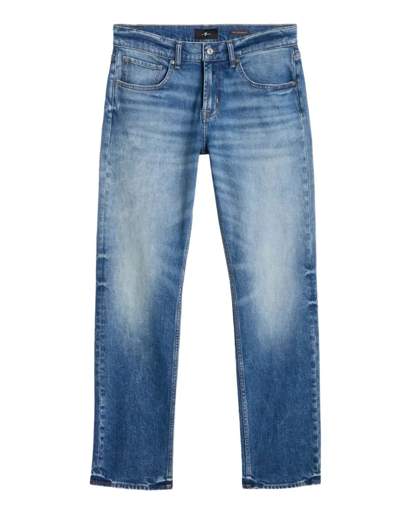 7 for all mankind The Straight Porch logo-patch jeans - Blau Blau