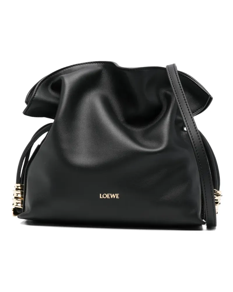 Loewe Mini Flamenco Clutch mit Logo - Schwarz Schwarz