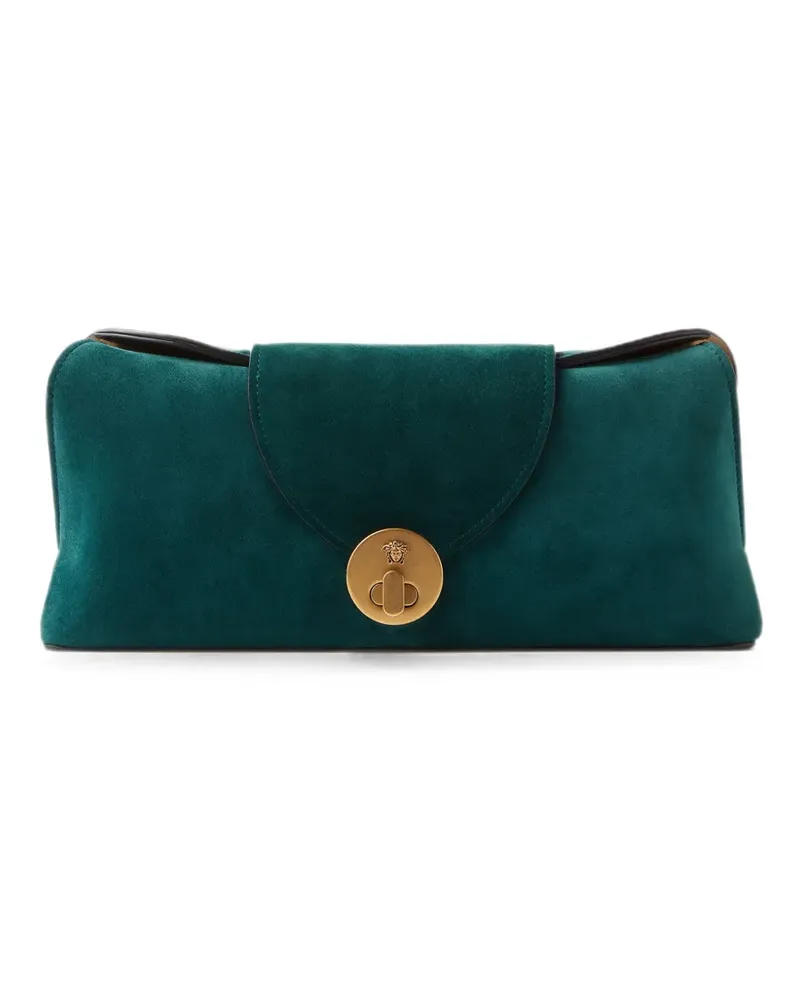 Versace Vivian Clutch aus Wildleder - Grün Grün