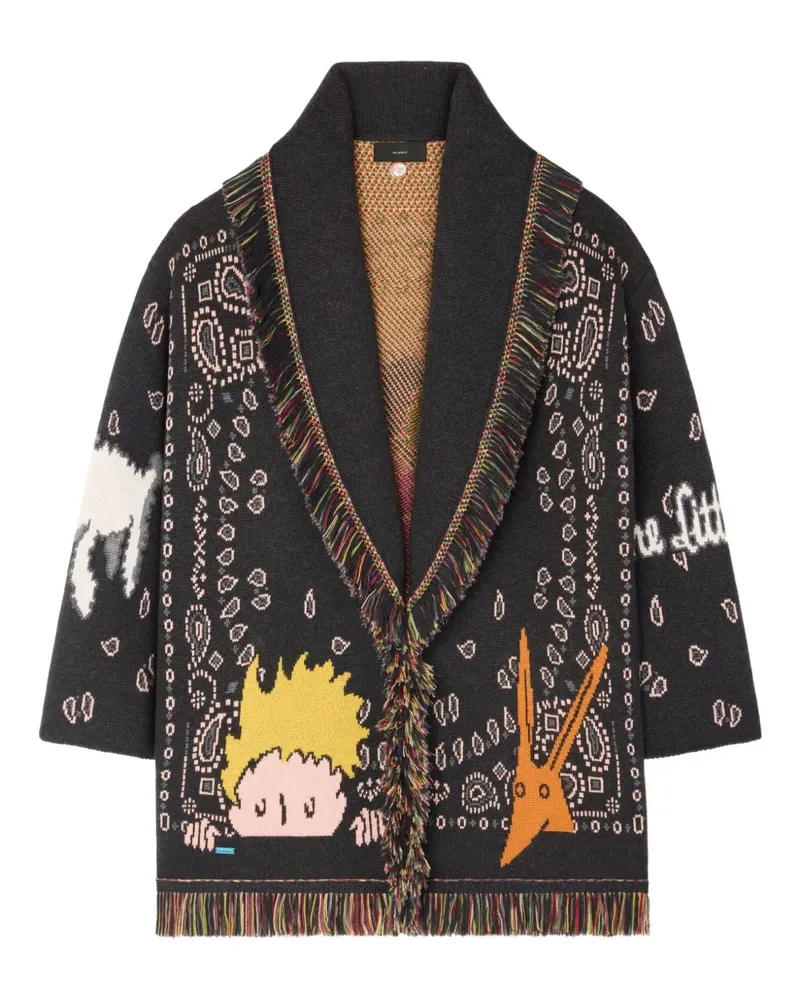 Alanui Little Prince Cardigan mit Bandana-Fransen - Schwarz Schwarz
