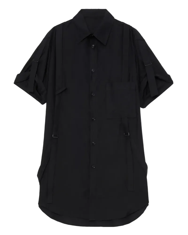 Yohji Yamamoto Kurzärmeliges Hemd - Schwarz Schwarz