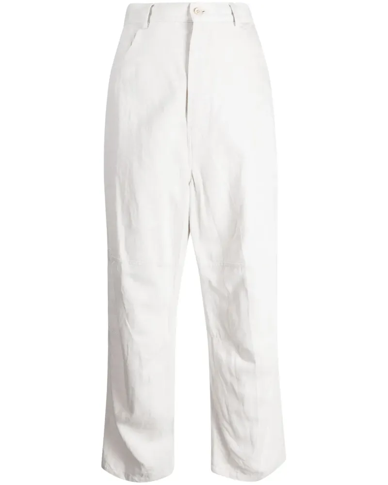 forme d'expression High-Waist-Hose mit weitem Bein - Weiß Weiß