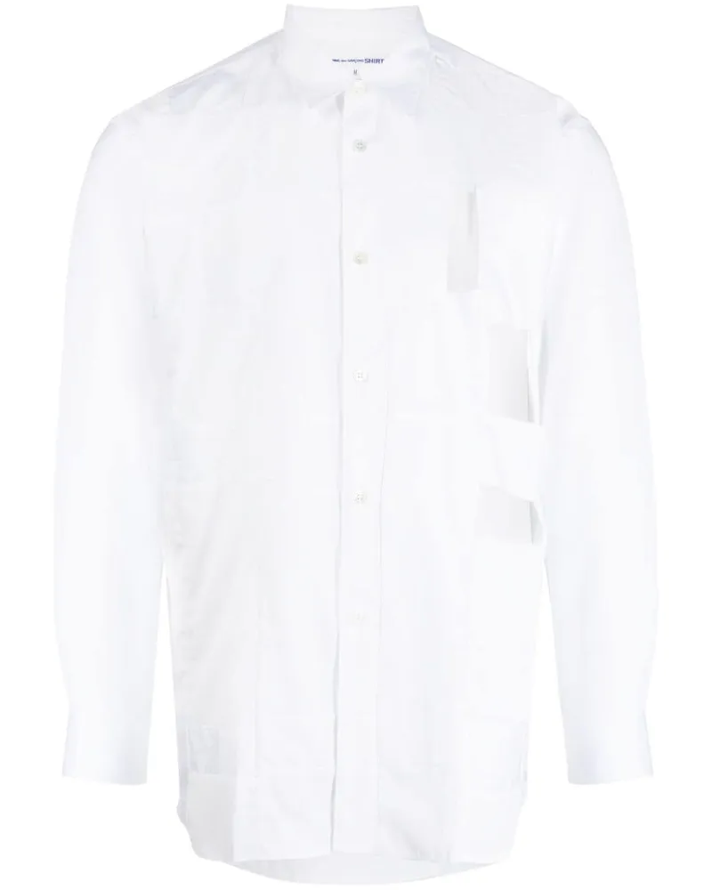 Comme des Garçons Hemd mit Kontrasteinsätzen Weiß