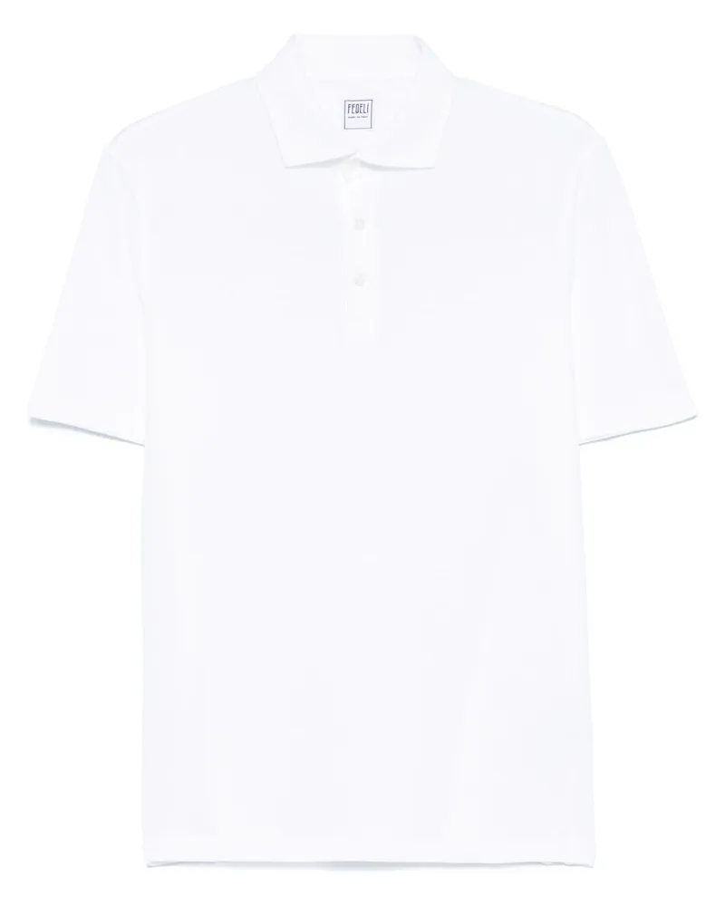 Fedeli Poloshirt aus Piqué - Weiß Weiß