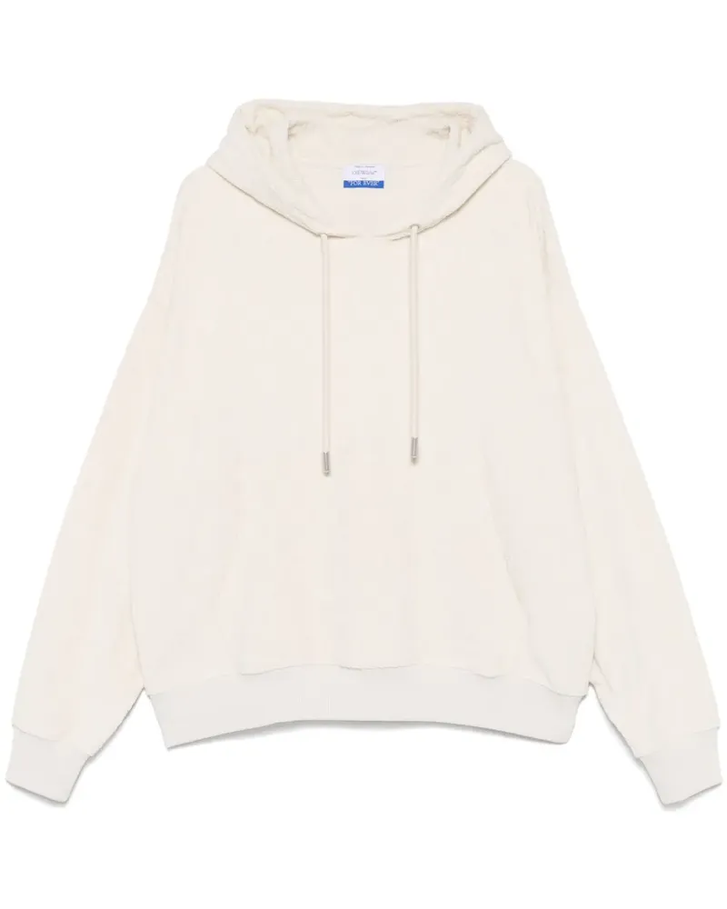 OFF-WHITE Hoodie aus Frottee - Weiß Weiß