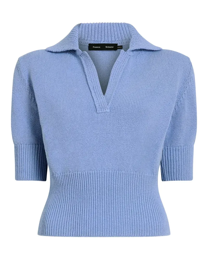 Proenza Schouler Reeve Strickoberteil - Blau Blau