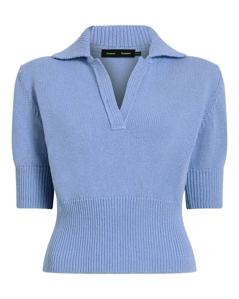 Proenza Schouler Reeve Strickoberteil - Blau Blau