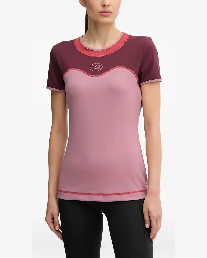 EA7 Ventus7 panelled T-shirt - Rosa Rosa