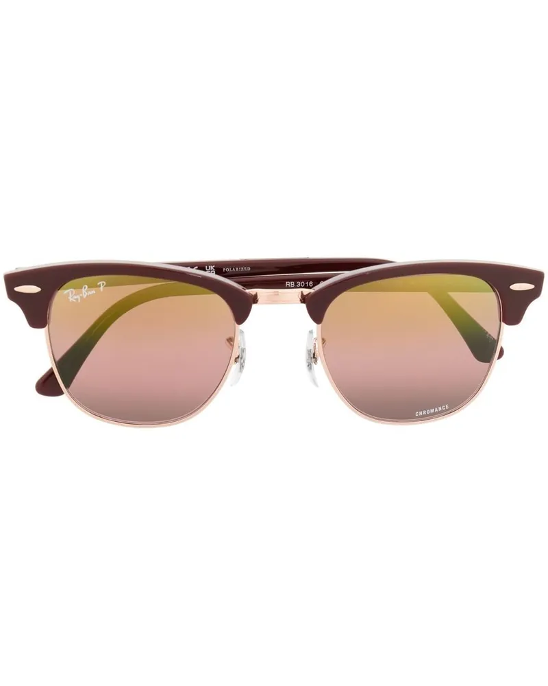 Ray Ban Sonnenbrille mit eckigem Gestell - Rot Rot