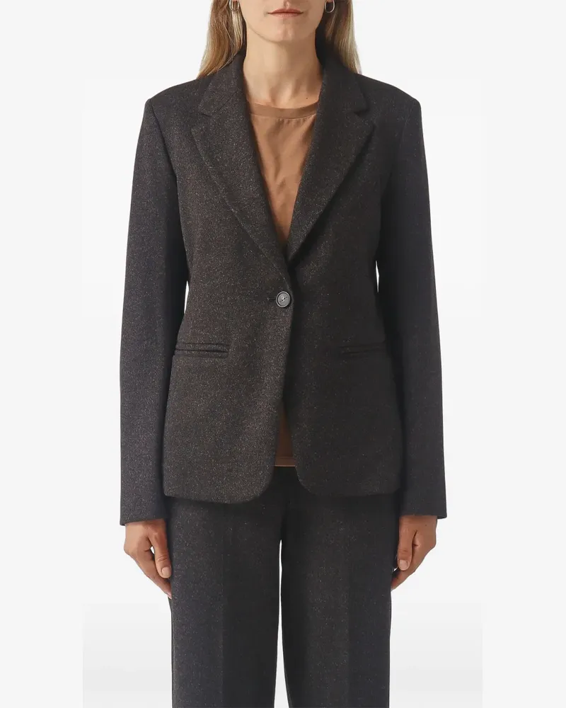 Max Mara single-breasted notched-lapels blazer - Braun Braun