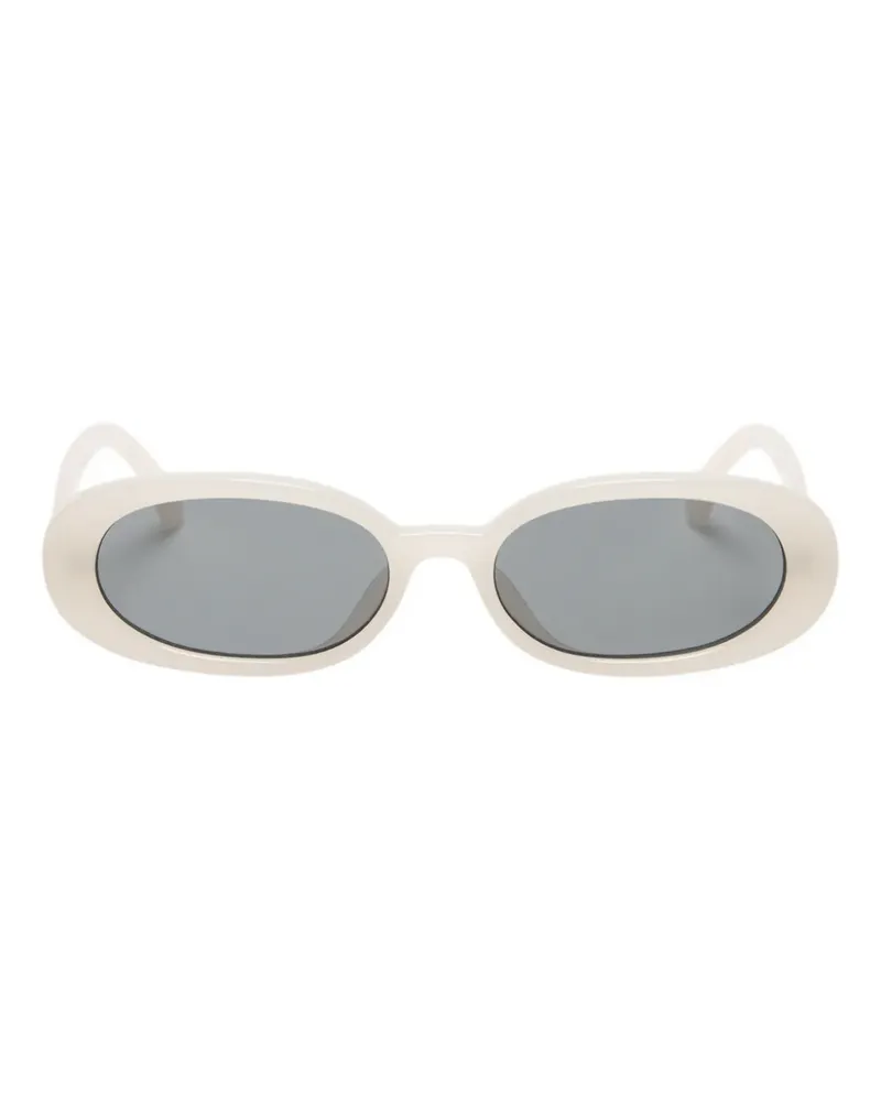 Le Specs Outta Love oval-frame sunglasses - Weiß Weiß